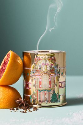 Glasshouse Woody White Christmas Boxed Glass Candle