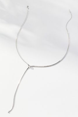 Delicate Herringbone Y Necklace