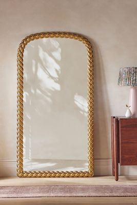 Wren Gilded Braid Chain Arch Grand Floor Mirror