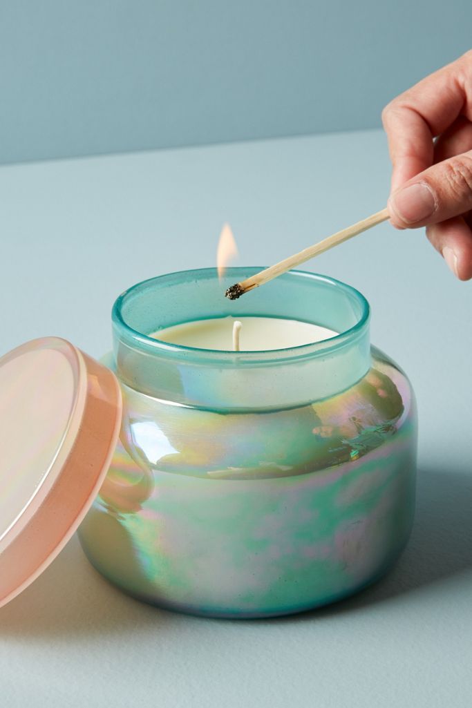 Capri Blue Iridescent Jar Candle Anthropologie