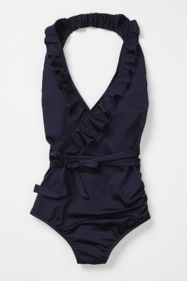 Ruffle-Wrapped Halter Suit | Anthropologie