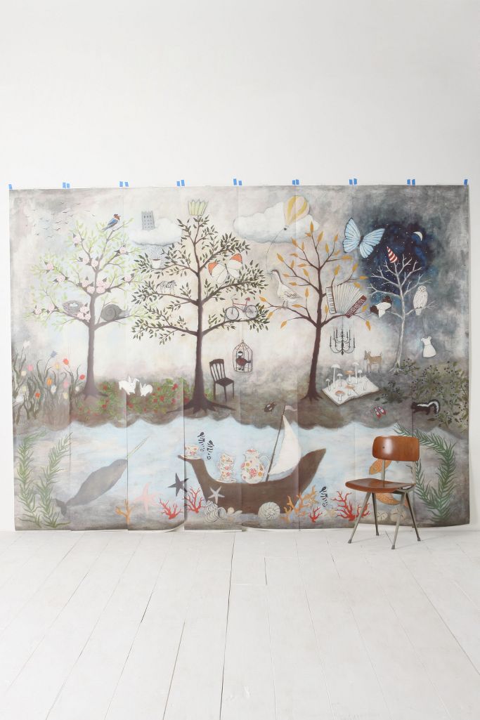 enchanted forest mural anthropologie enchanted forest mural