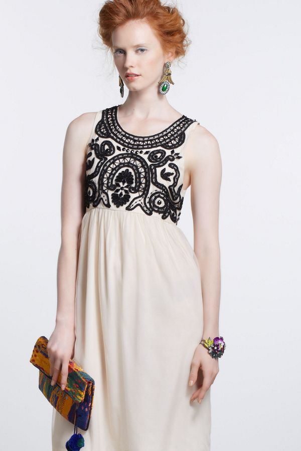 Beaded Tulle Cocktail Dress Anthropologie
