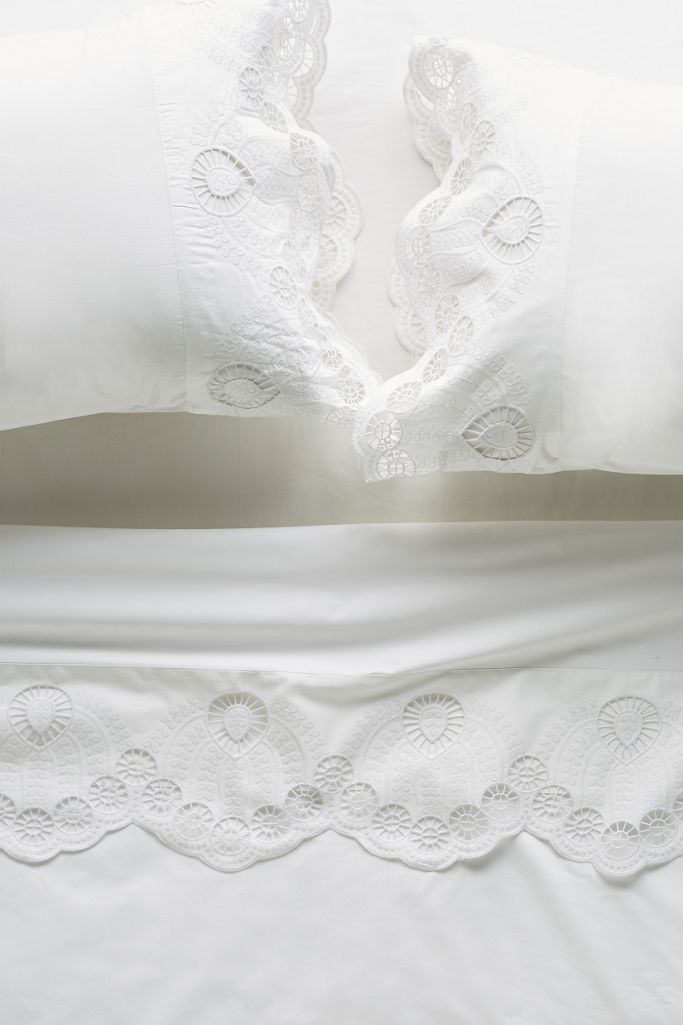 Eyelet Embroidered Sateen Sheet Set Anthropologie