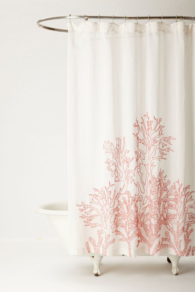 Climbing Coral Shower Curtain Anthropologie