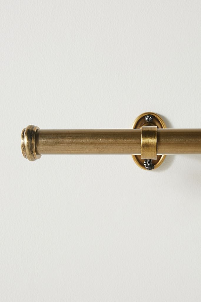brushed brass curtain hardware