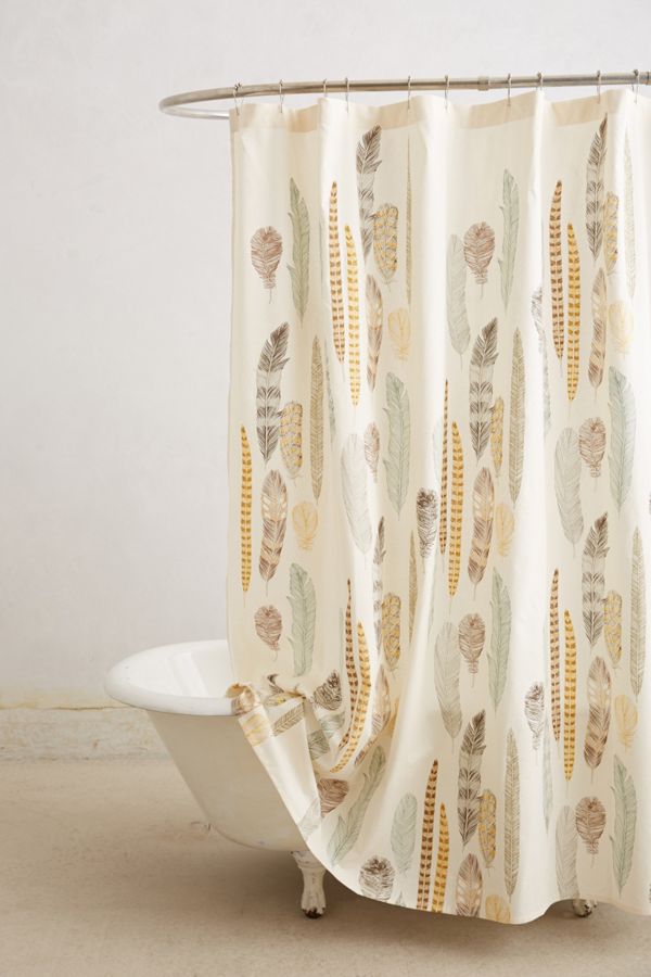 Fallen Quills Shower Curtain Anthropologie