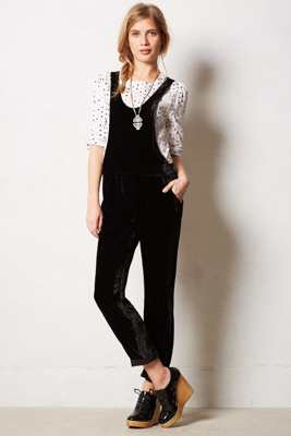 velvet overalls