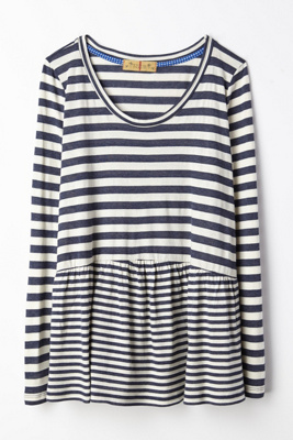 striped peplum tee