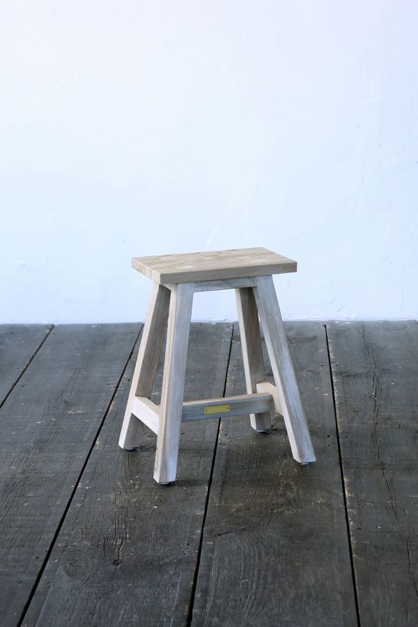 Slide View: 1: Trestle Teak Stool