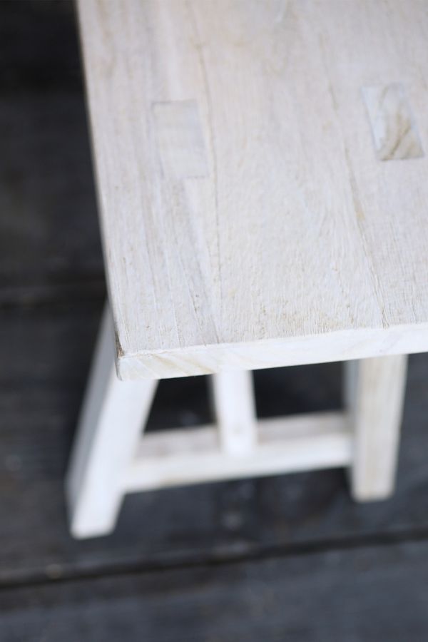 Slide View: 8: Trestle Teak Stool