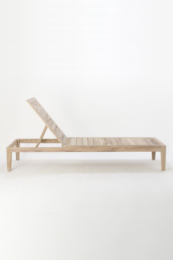 Slide View: 5: Vista Slatted Teak Chaise