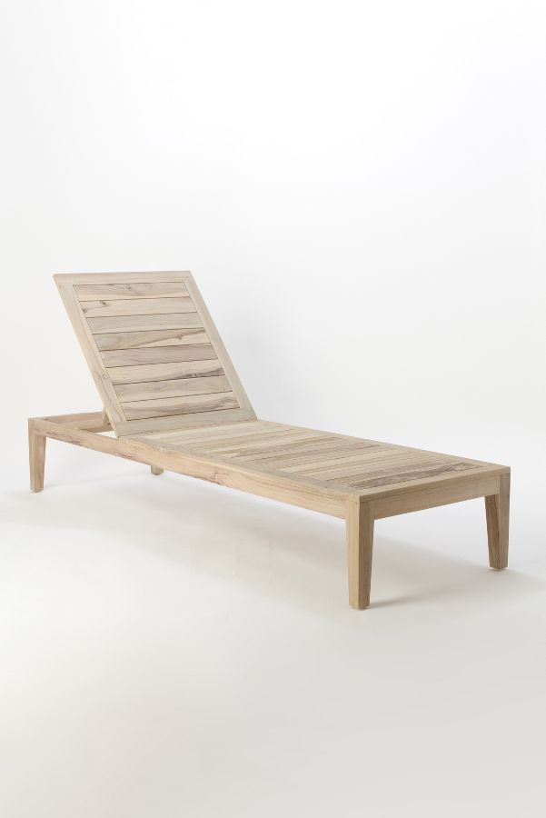 Slide View: 4: Vista Slatted Teak Chaise