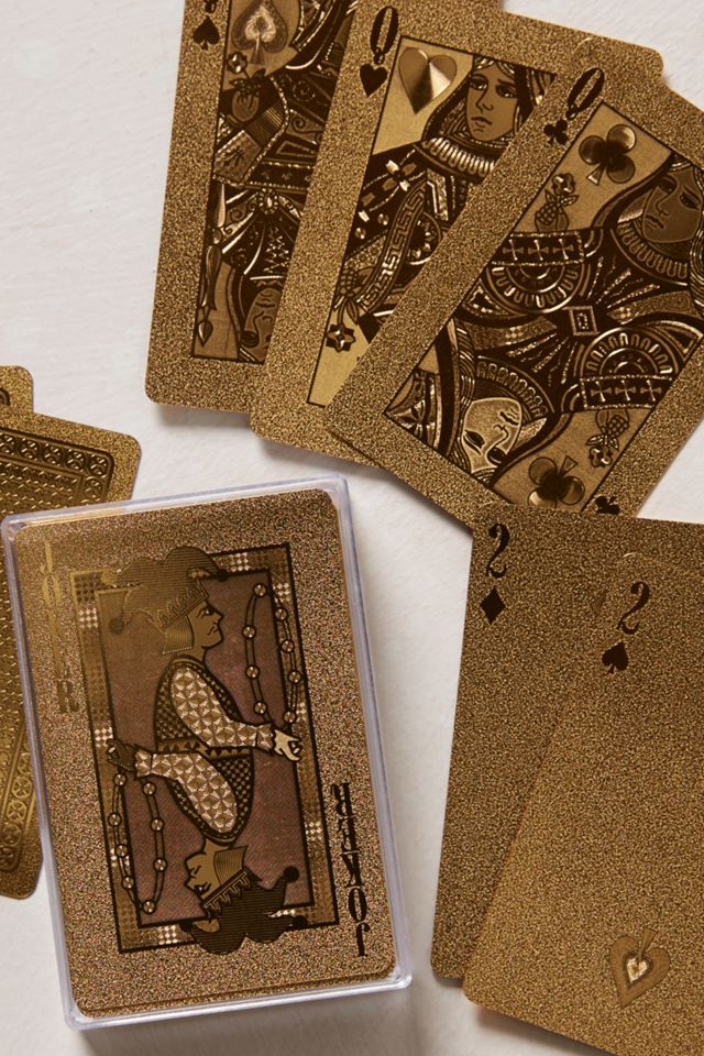 Metallic Playing Cards Anthropologie