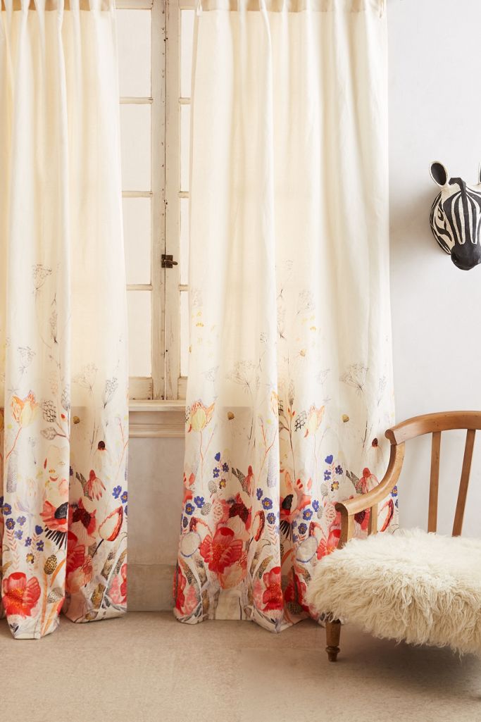 Garden Buzz Curtain Anthropologie