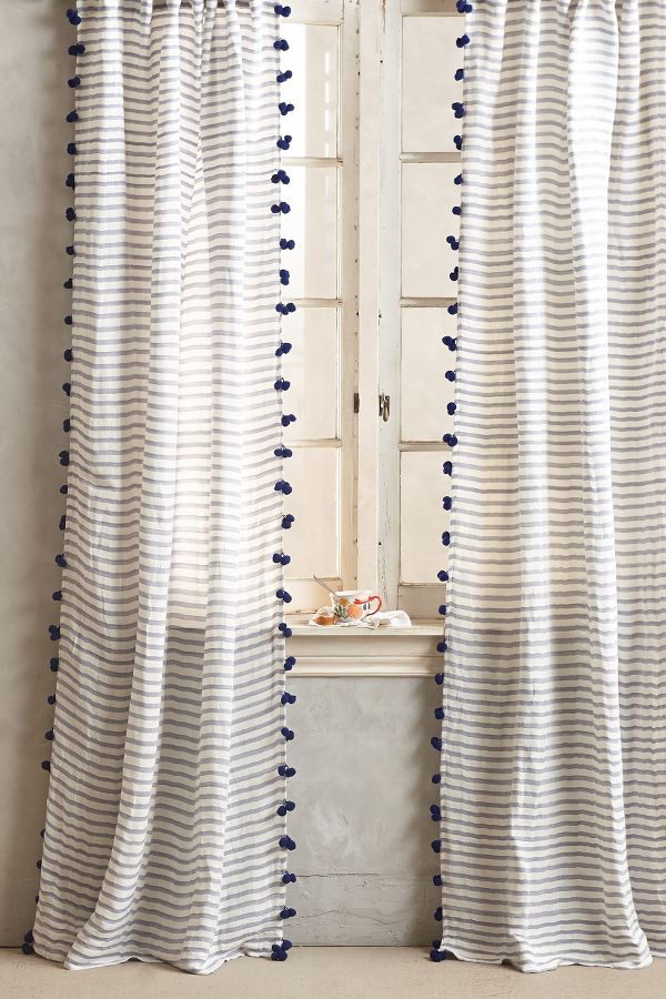 Pom Tassel Curtain Anthropologie