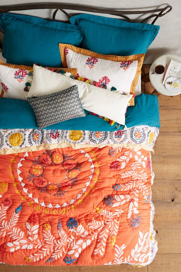 Zocalo Embroidered Quilt Anthropologie