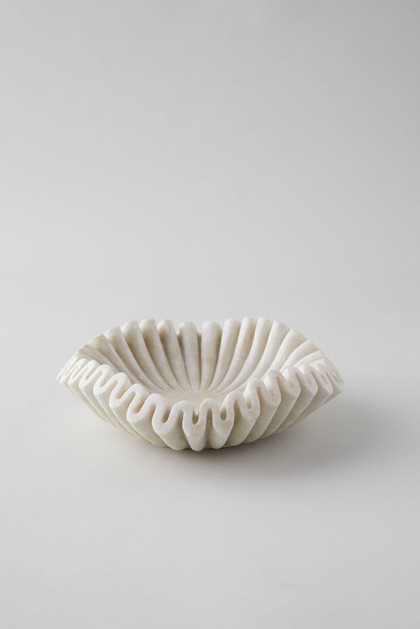 Slide View: 9: Ruffled Marble Bowl