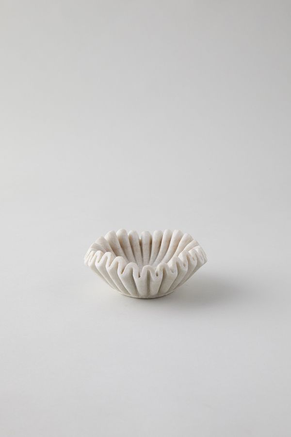 Slide View: 10: Ruffled Marble Bowl