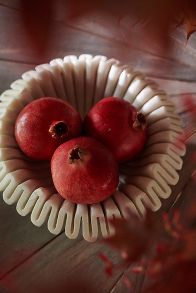 Slide View: 3: Ruffled Marble Bowl