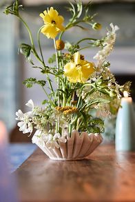 Slide View: 1: Ruffled Marble Bowl