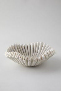 Slide View: 8: Ruffled Marble Bowl