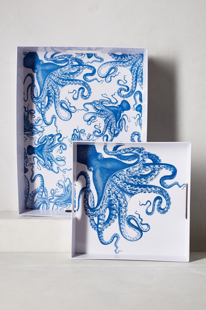 Octopus Melamine Serving Trays Anthropologie