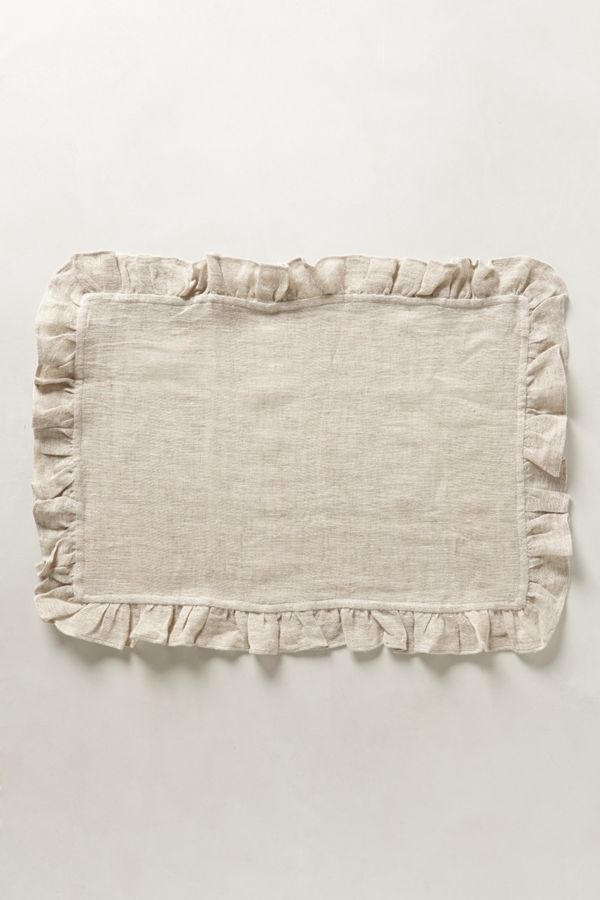 Ruffled Linen Placemats Anthropologie