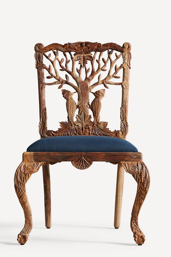 Handcarved Menagerie Woodpecker Dining Chair Anthropologie