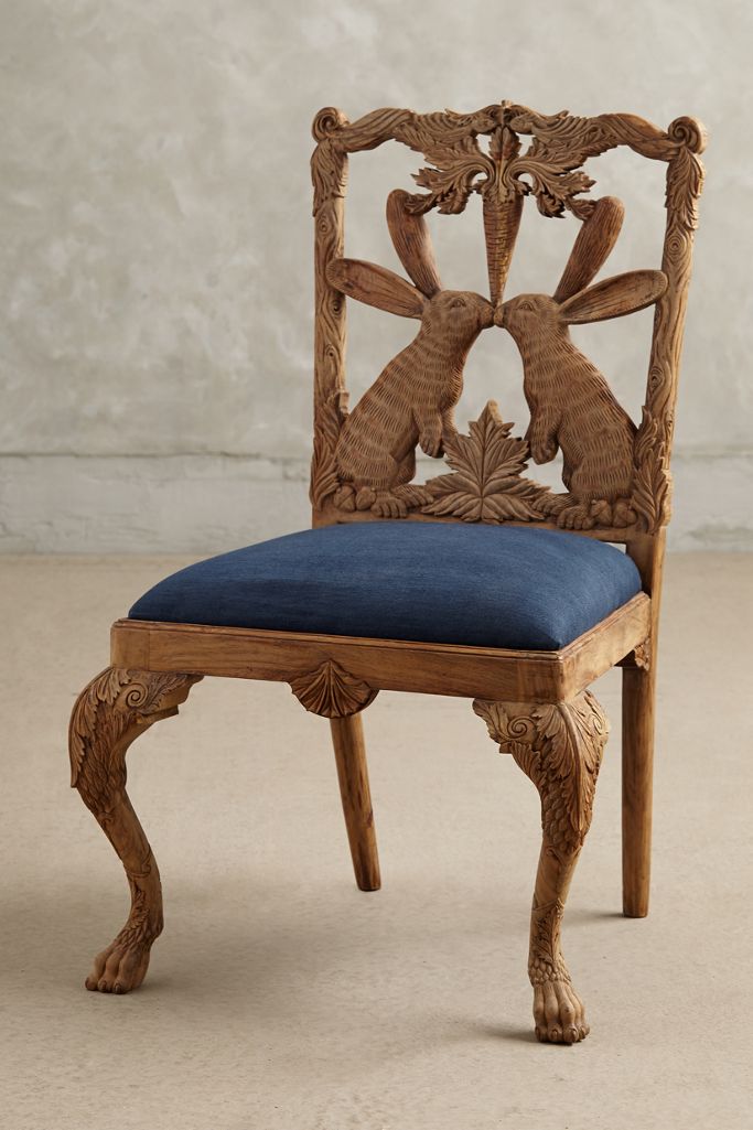 Handcarved Menagerie Rabbit Dining Chair Anthropologie