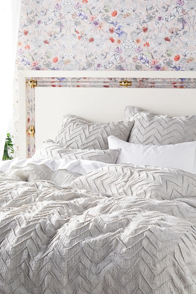 Textured Chevron Duvet Cover Anthropologie