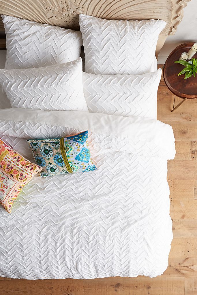 Textured Chevron Duvet Cover Anthropologie
