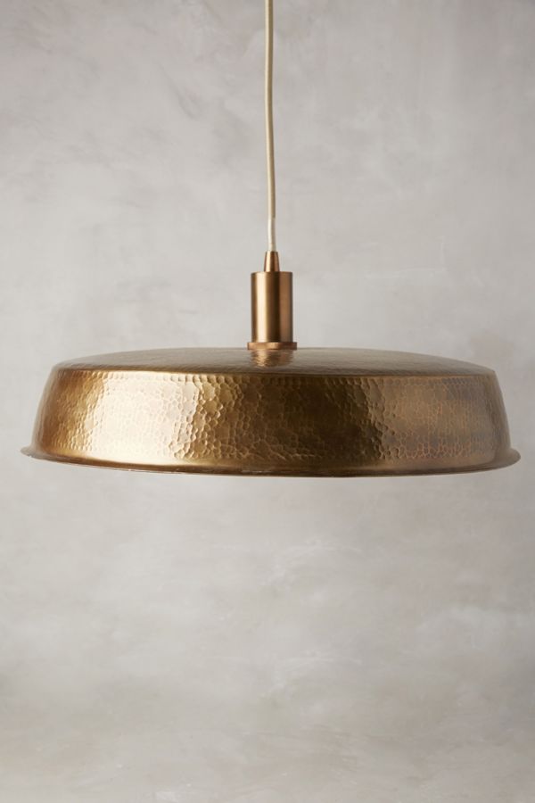 Hammered Brass Pendant Light sign up for anthropologie emails