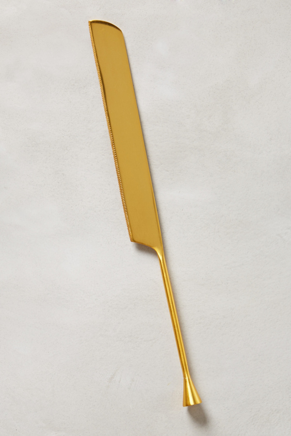 Gilded Cake Knife Anthropologie