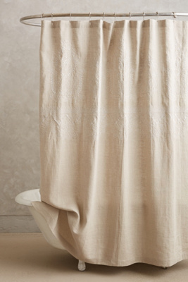 linen shower curtain