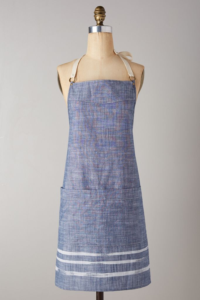 Brushed Chambray Apron Anthropologie