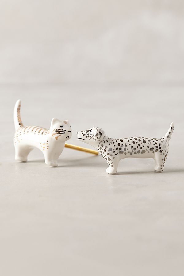 Furry Companion Knob Anthropologie