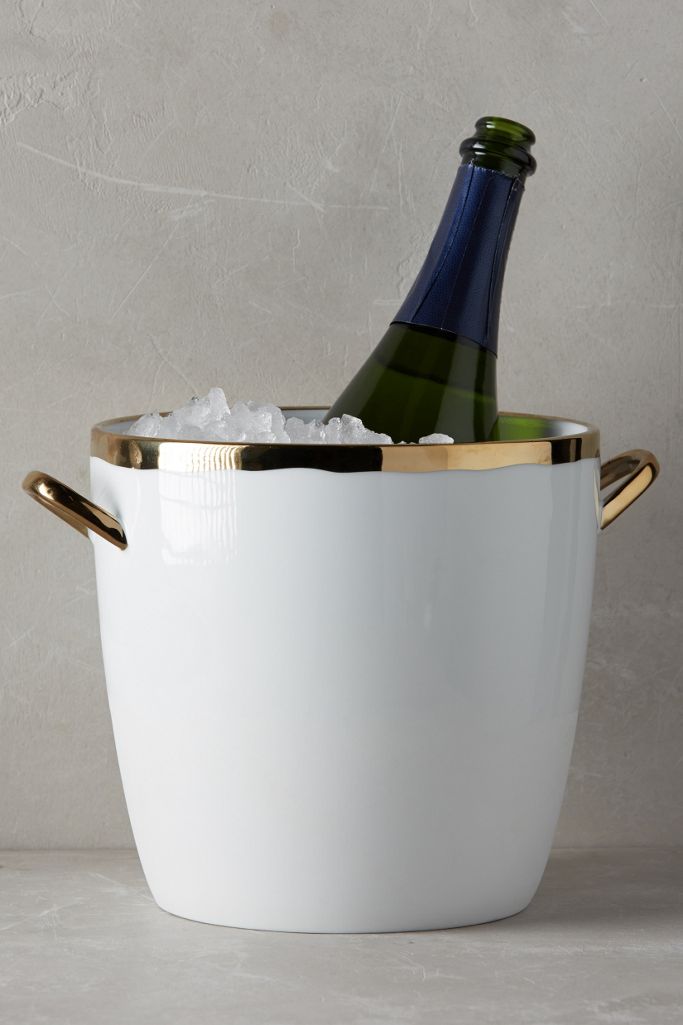 GoldRimmed Ice Bucket Anthropologie