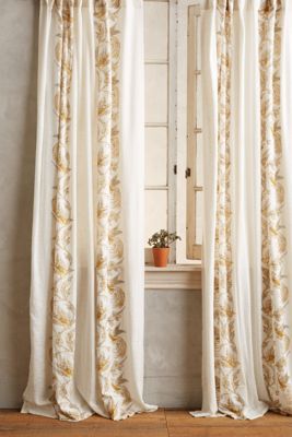 Gold Patterned Printed Curtains Anthropologie