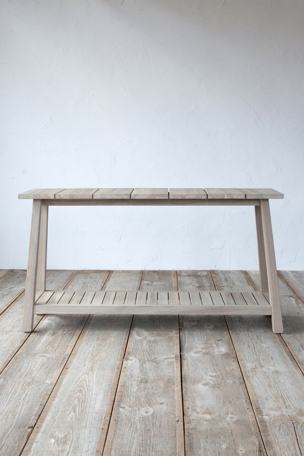 Slide View: 4: Vista Slatted Teak Console Table