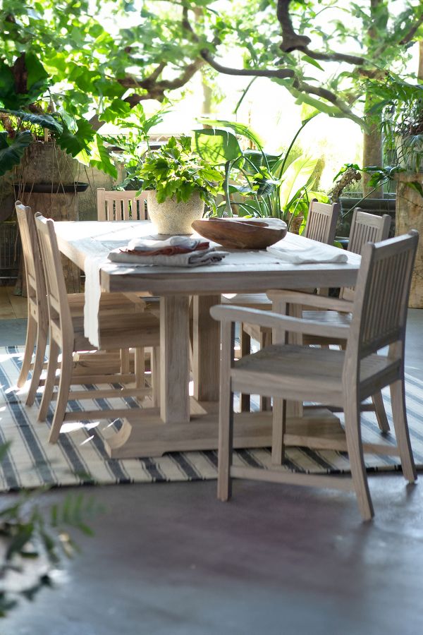 Slide View: 1: Country Teak Dining Table