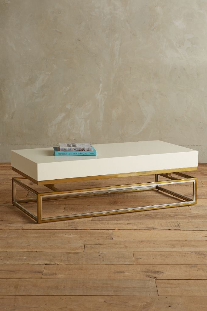 Lacquered Rectangular Coffee Table Anthropologie