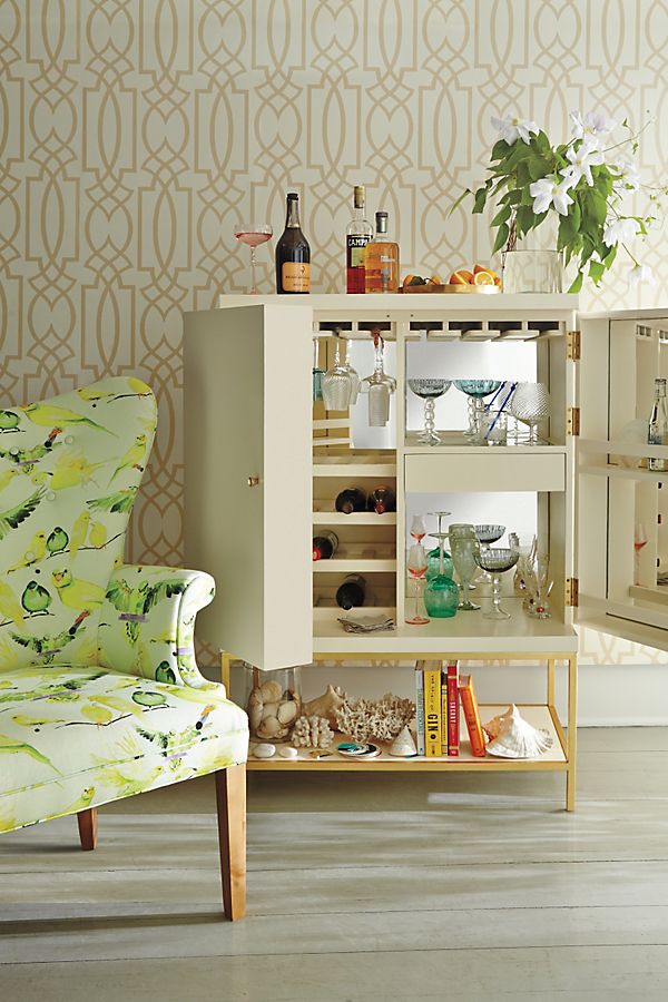 Slide View: 4: Lacquered Bar Cabinet