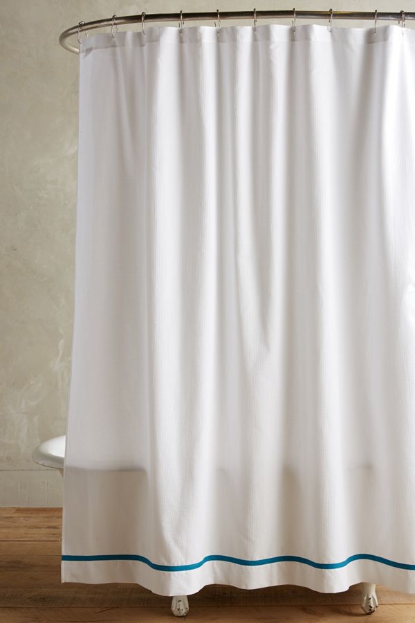 Peacock Alley Pique Tailored Shower Curtain Anthropologie