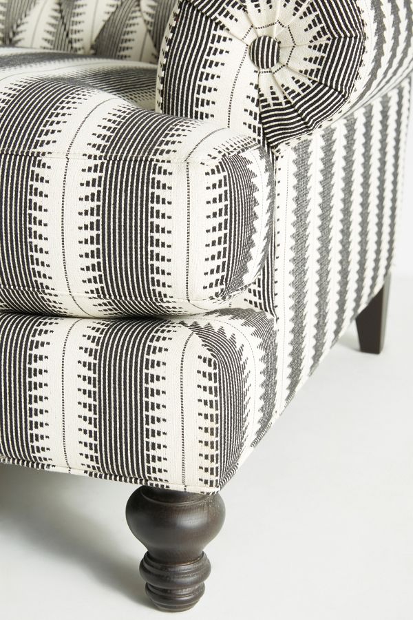 Suren-Striped Fan Pleat Sofa | Anthropologie