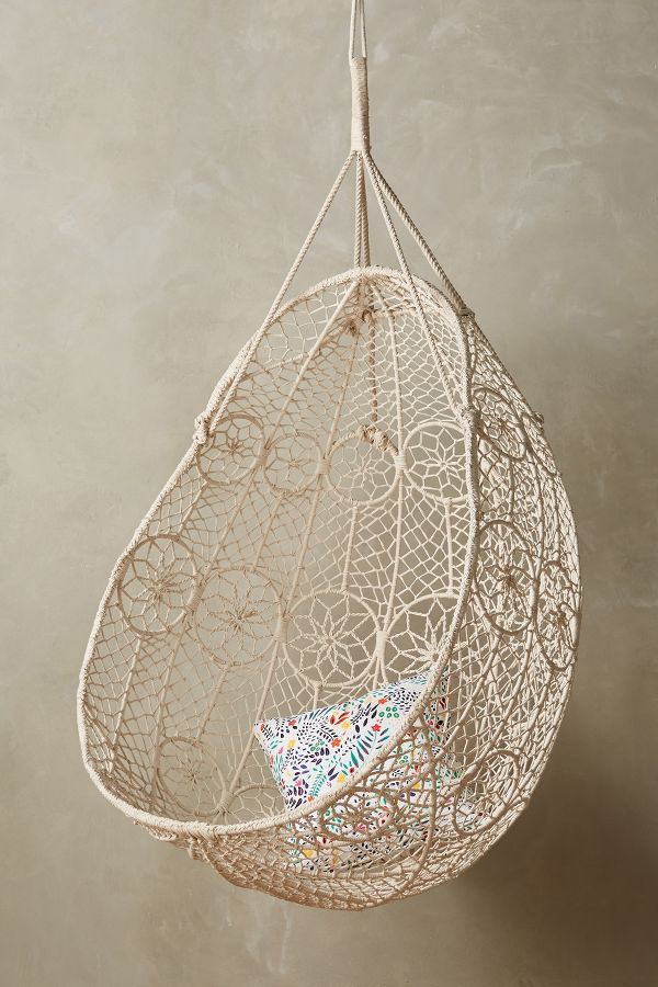 Slide View: 1: Knotted Melati Hanging Chair