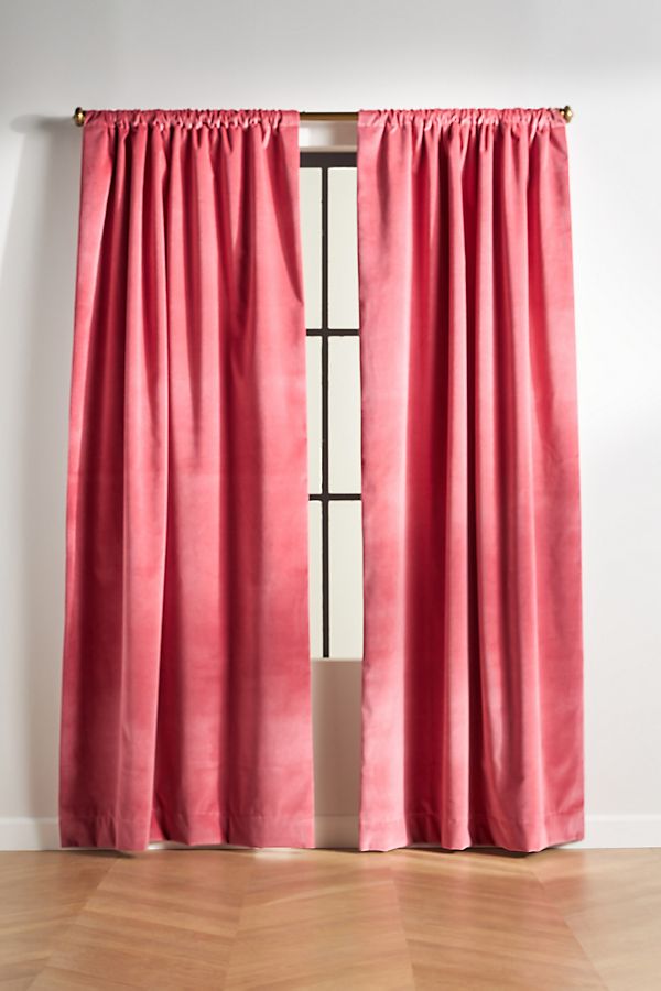 Slide View: 1: Matte Velvet Curtain