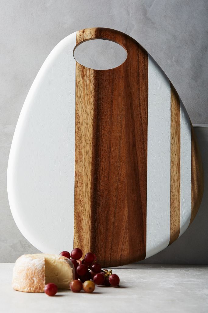 White Stripe Cheese Board Anthropologie