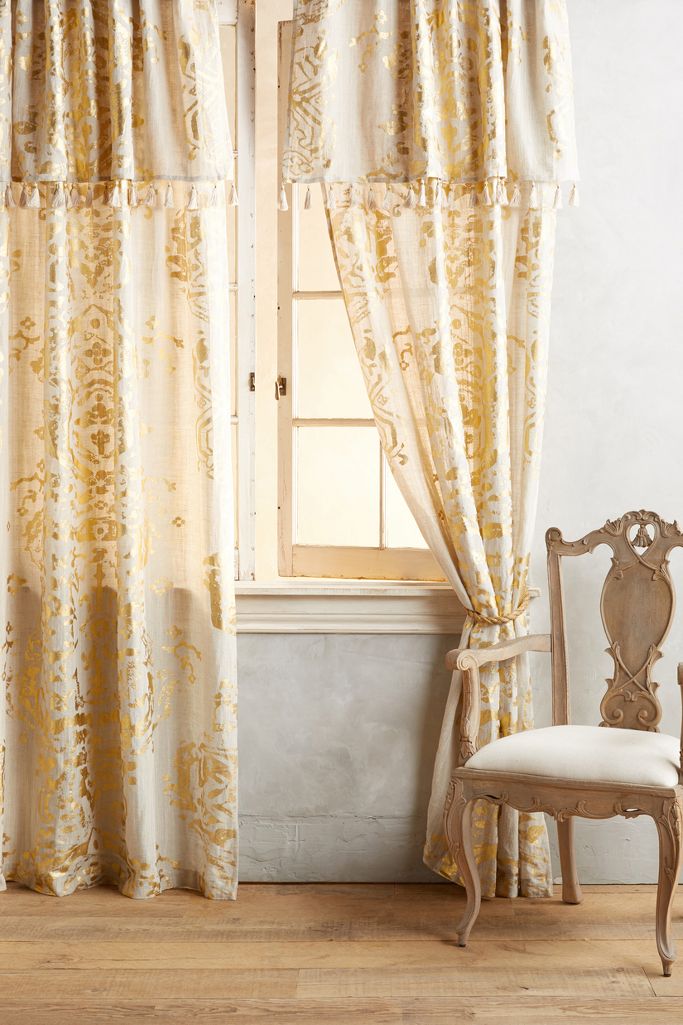 Gold Foil Curtain | Anthropologie