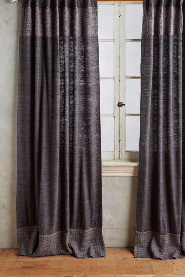Raw Silk Curtain Anthropologie